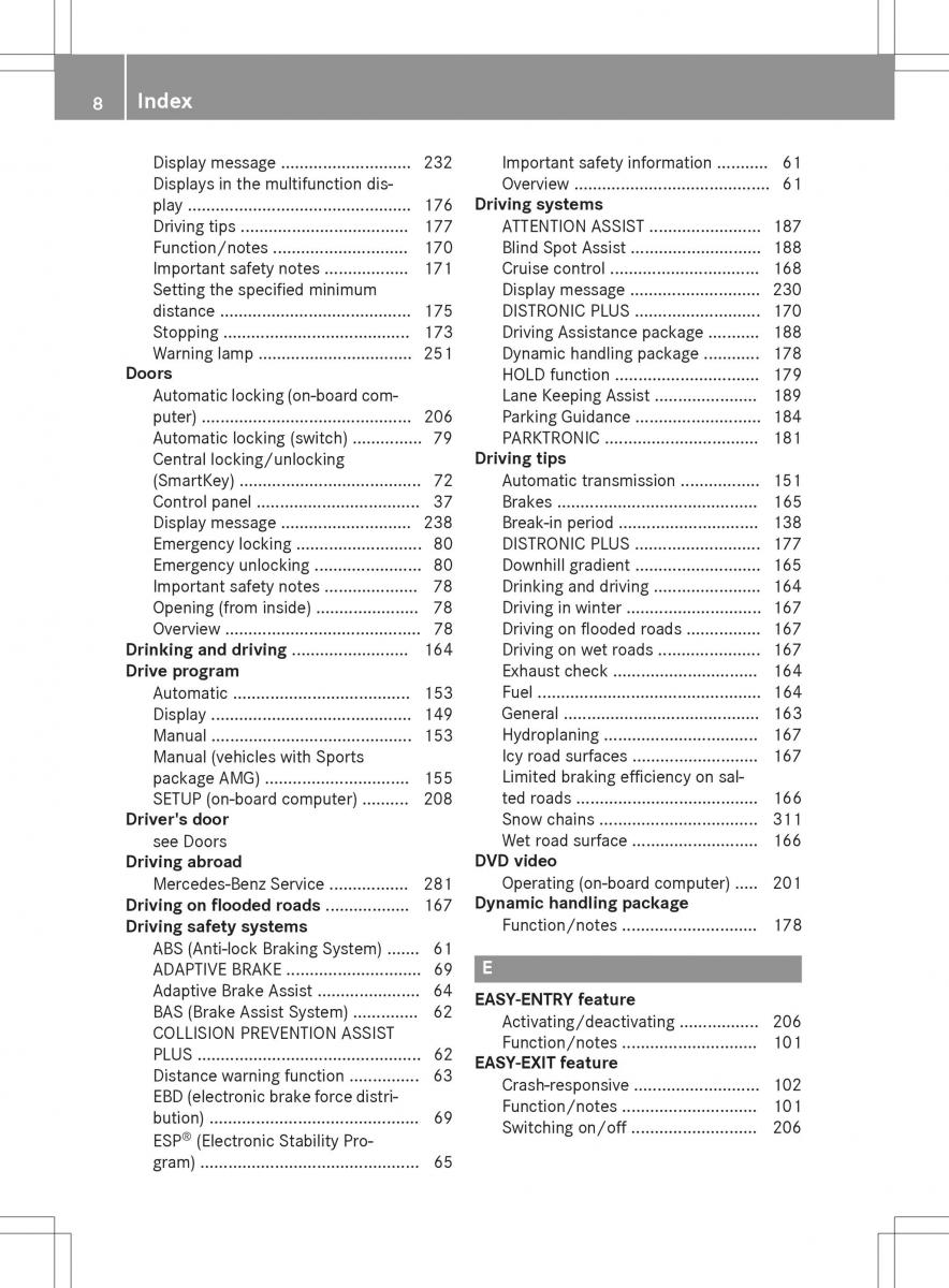 Mercedes Benz SLK R172 owners manual / page 10