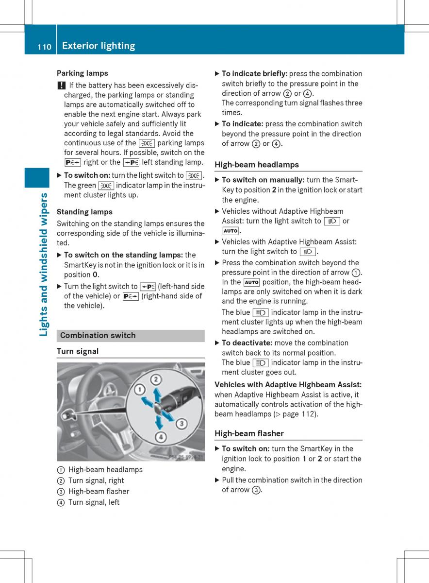 Mercedes Benz SLK R172 owners manual / page 112