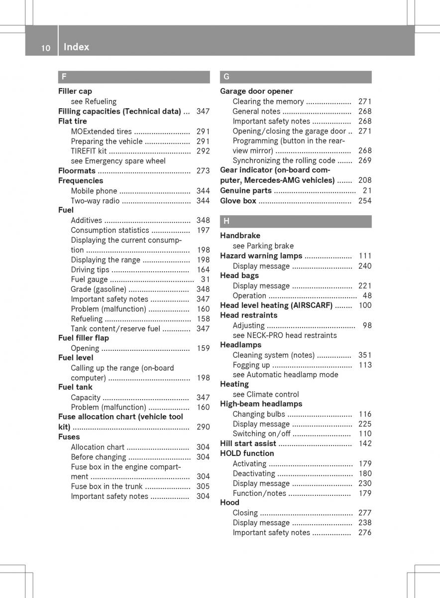 Mercedes Benz SLK R172 owners manual / page 12