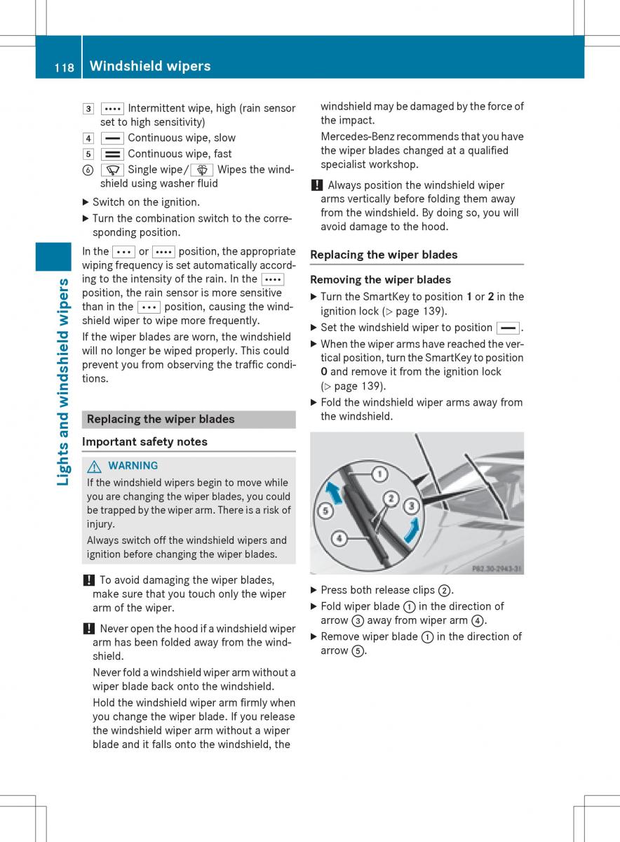 Mercedes Benz SLK R172 owners manual / page 120