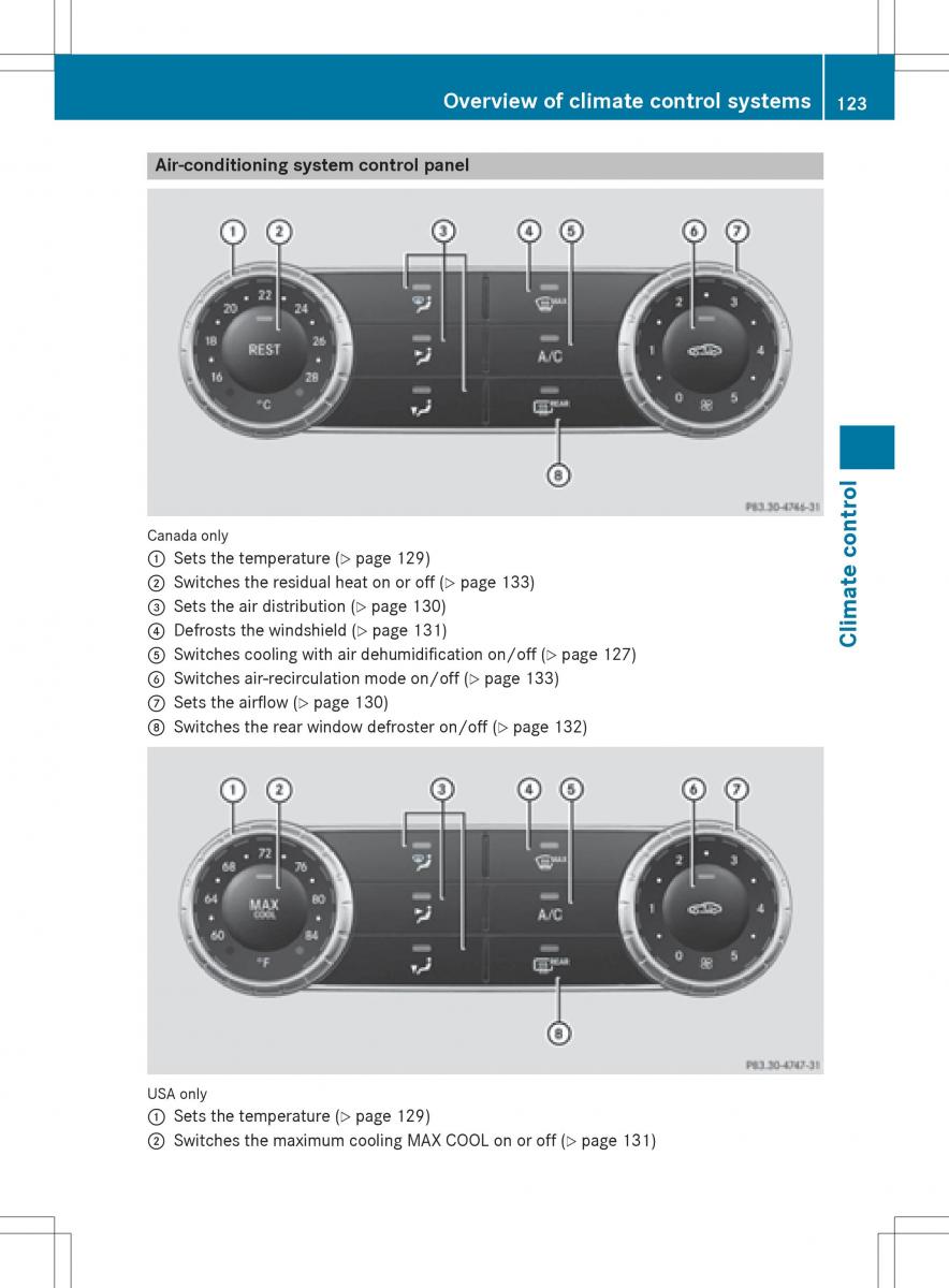 Mercedes Benz SLK R172 owners manual / page 125