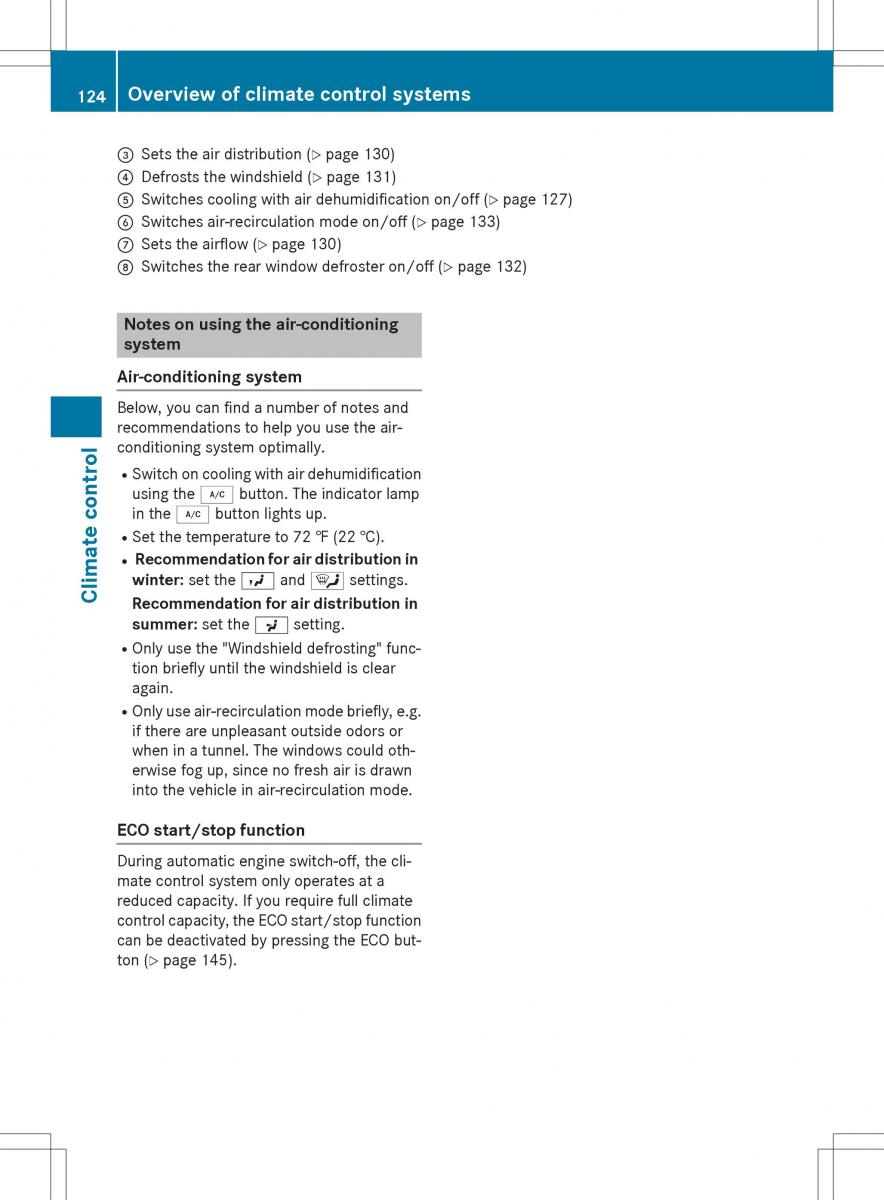 Mercedes Benz SLK R172 owners manual / page 126