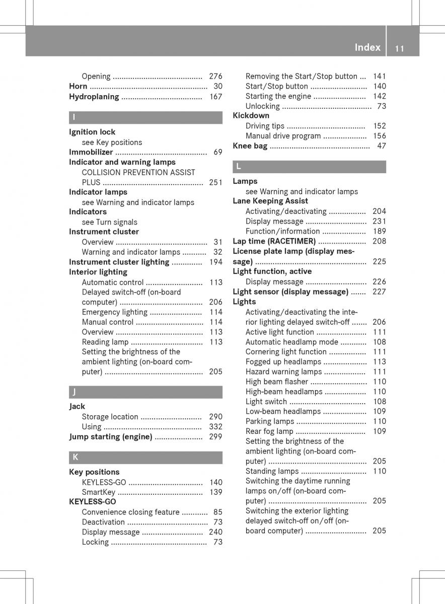 Mercedes Benz SLK R172 owners manual / page 13