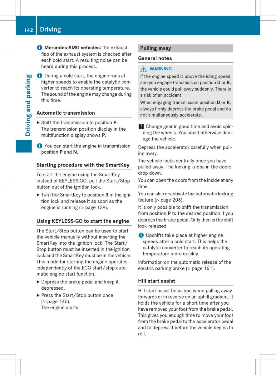 Mercedes Benz SLK R172 owners manual / page 144