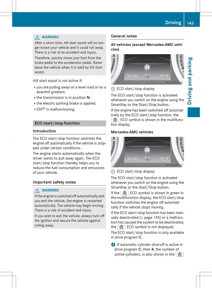 Mercedes Benz SLK R172 owners manual / page 145