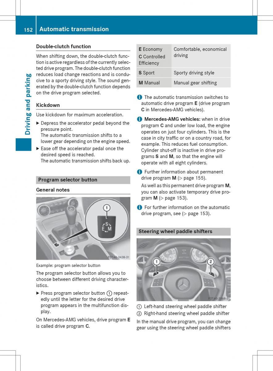 Mercedes Benz SLK R172 owners manual / page 154