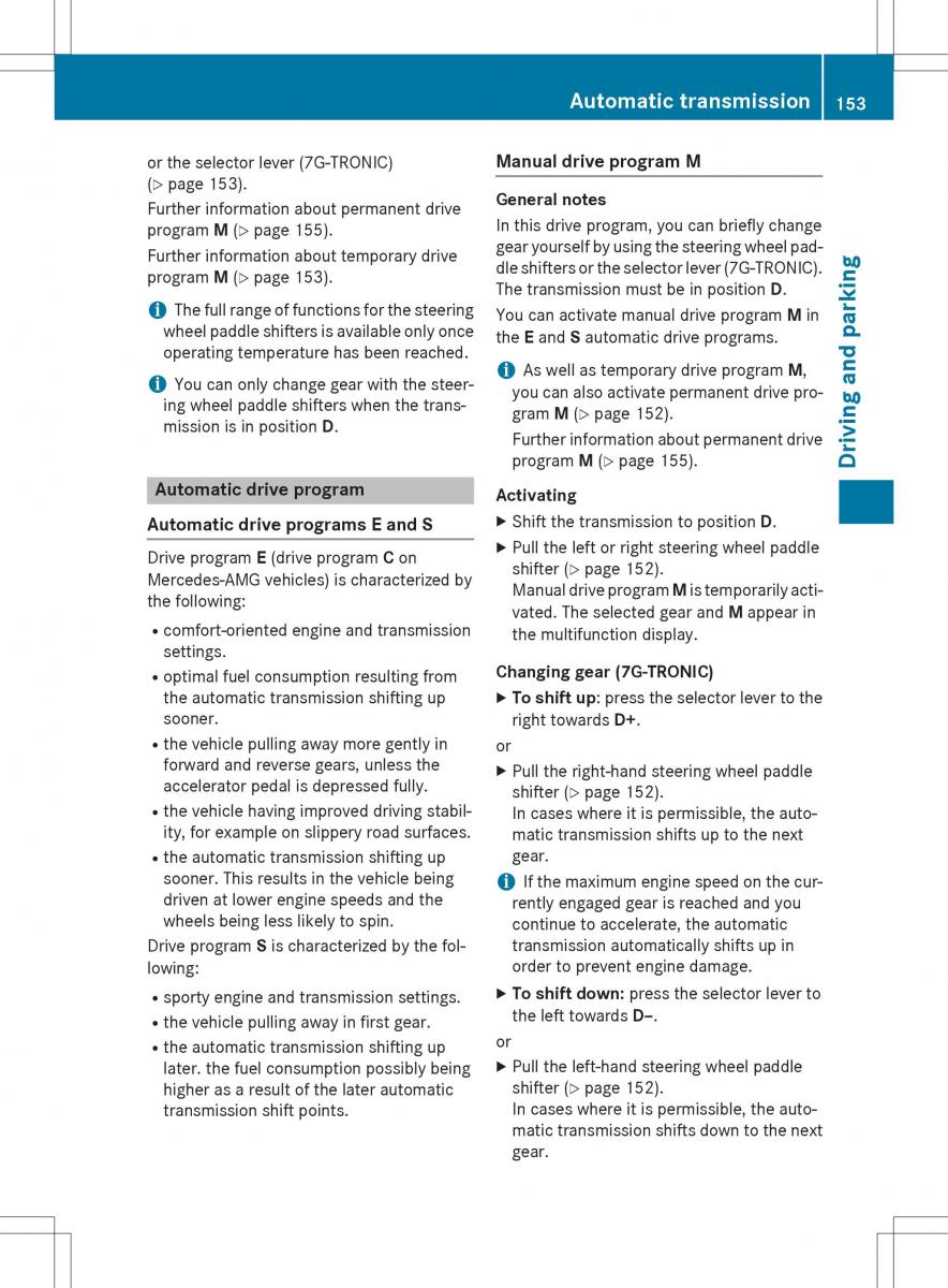 Mercedes Benz SLK R172 owners manual / page 155