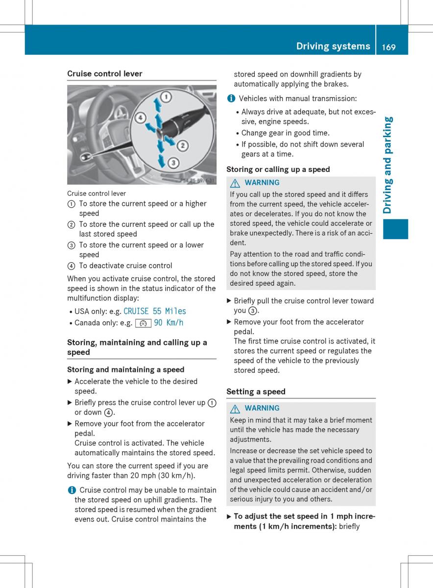 Mercedes Benz SLK R172 owners manual / page 171