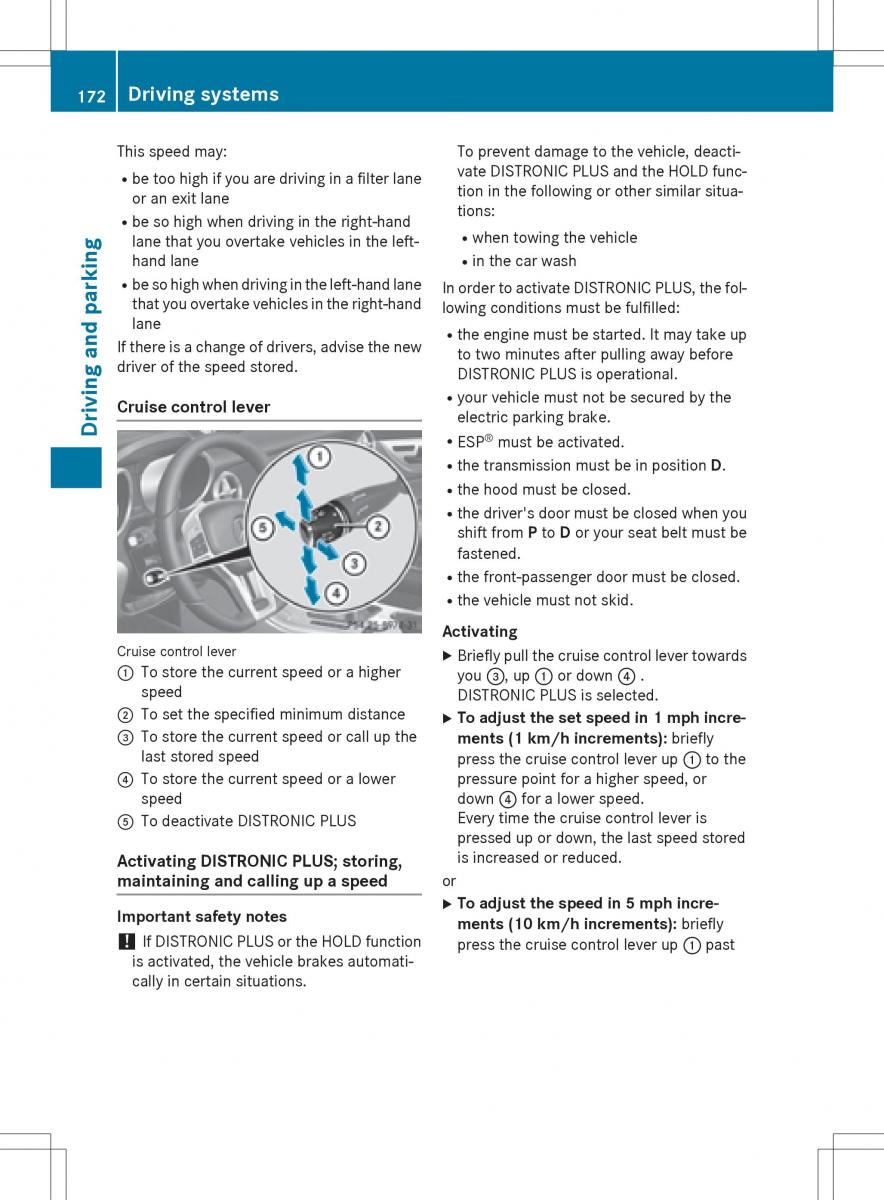 Mercedes Benz SLK R172 owners manual / page 174