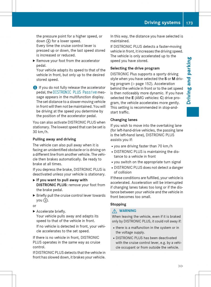 Mercedes Benz SLK R172 owners manual / page 175