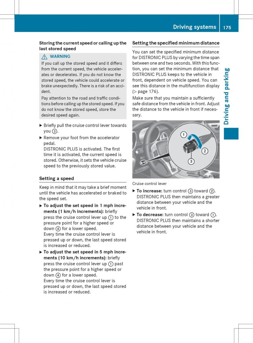 Mercedes Benz SLK R172 owners manual / page 177