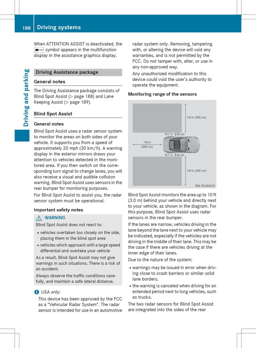 Mercedes Benz SLK R172 owners manual / page 190