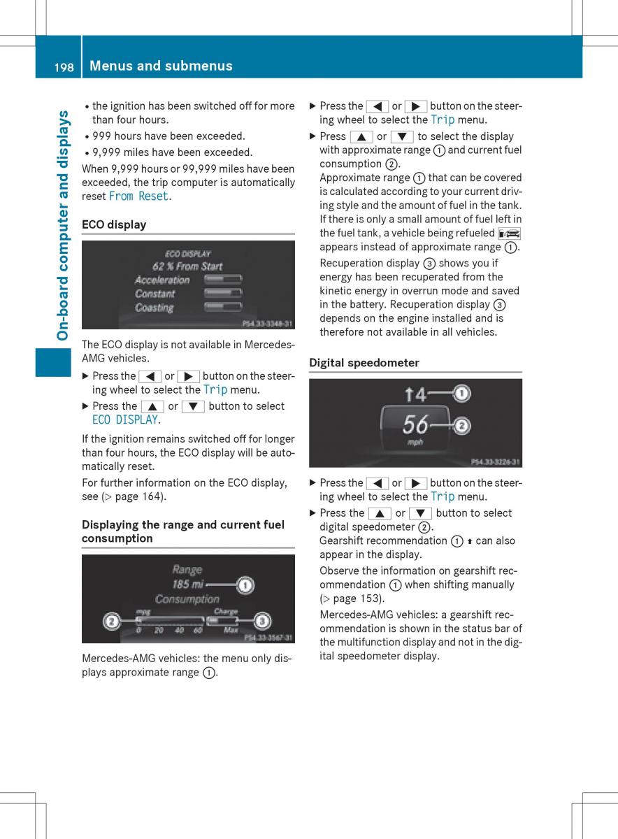 Mercedes Benz SLK R172 owners manual / page 200