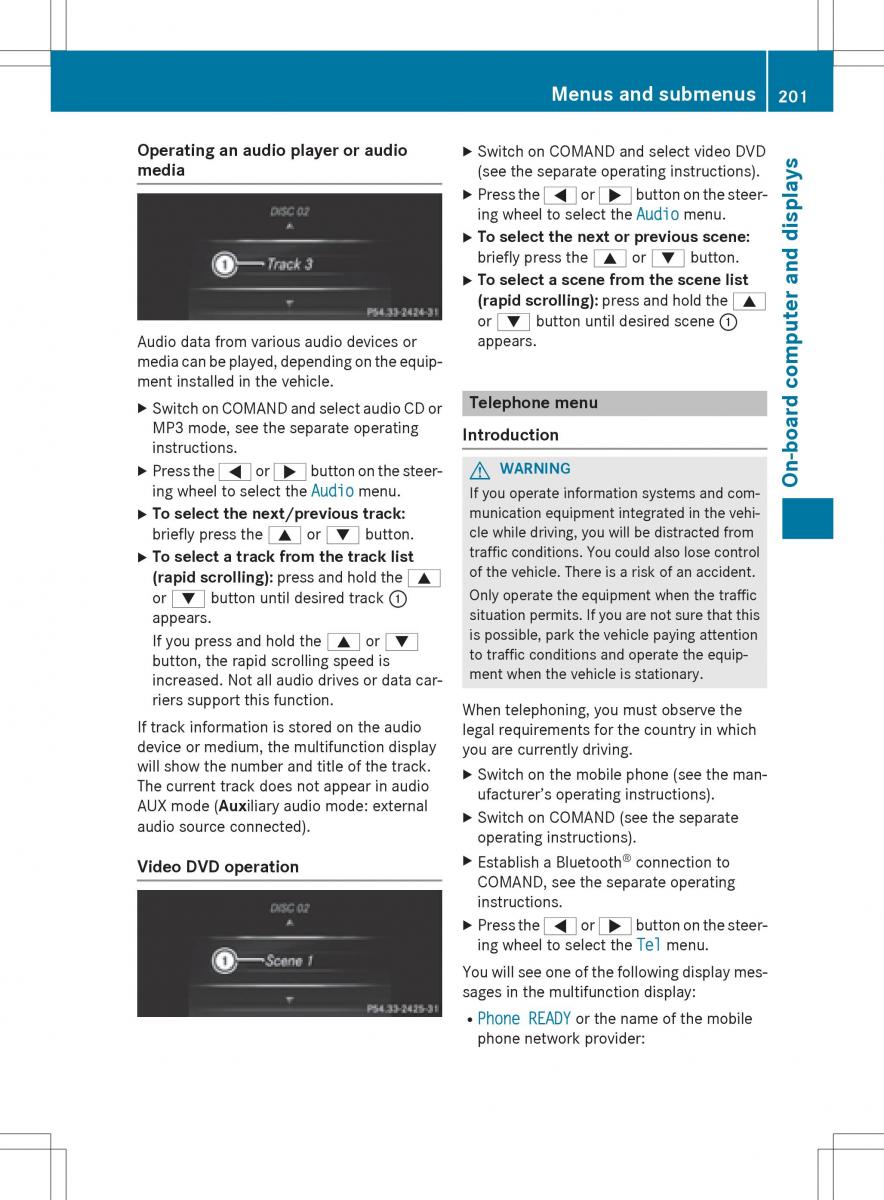 Mercedes Benz SLK R172 owners manual / page 203