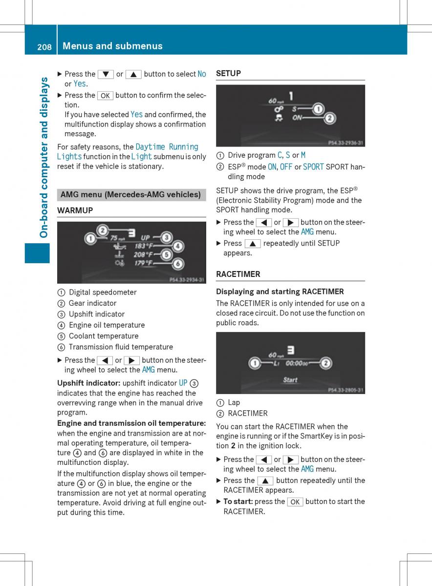 Mercedes Benz SLK R172 owners manual / page 210