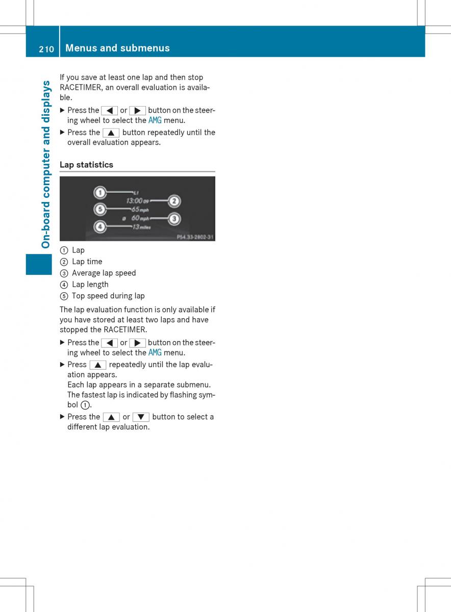 Mercedes Benz SLK R172 owners manual / page 212