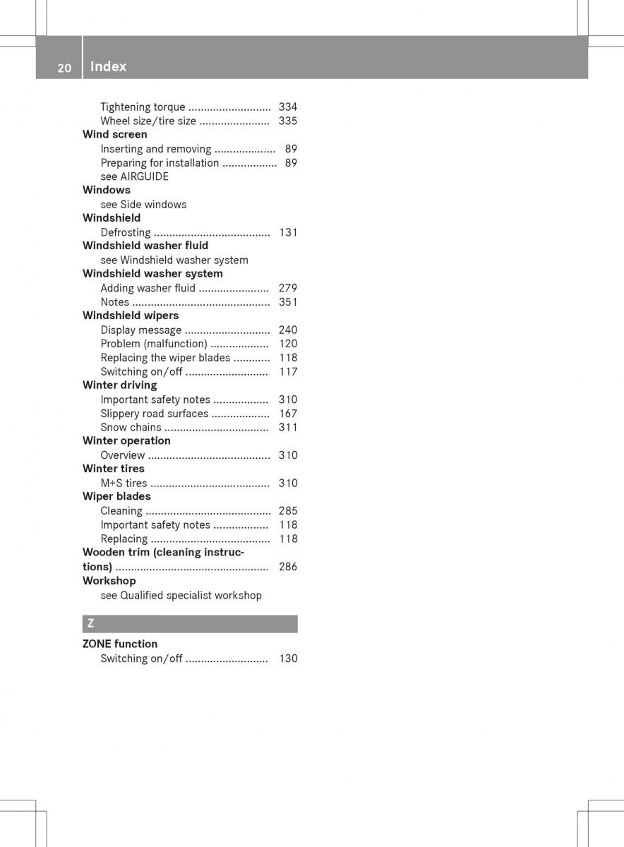 Mercedes Benz SLK R172 owners manual / page 22