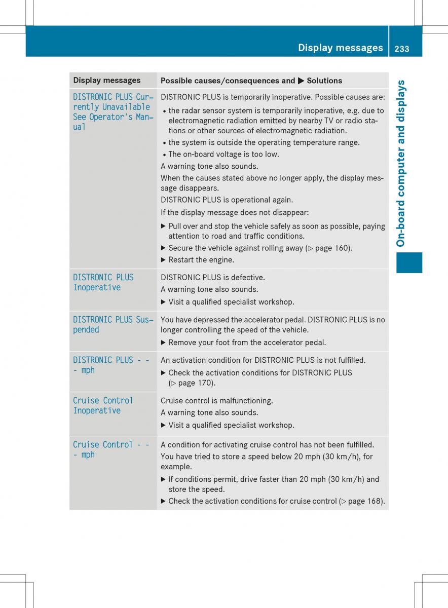 Mercedes Benz SLK R172 owners manual / page 235