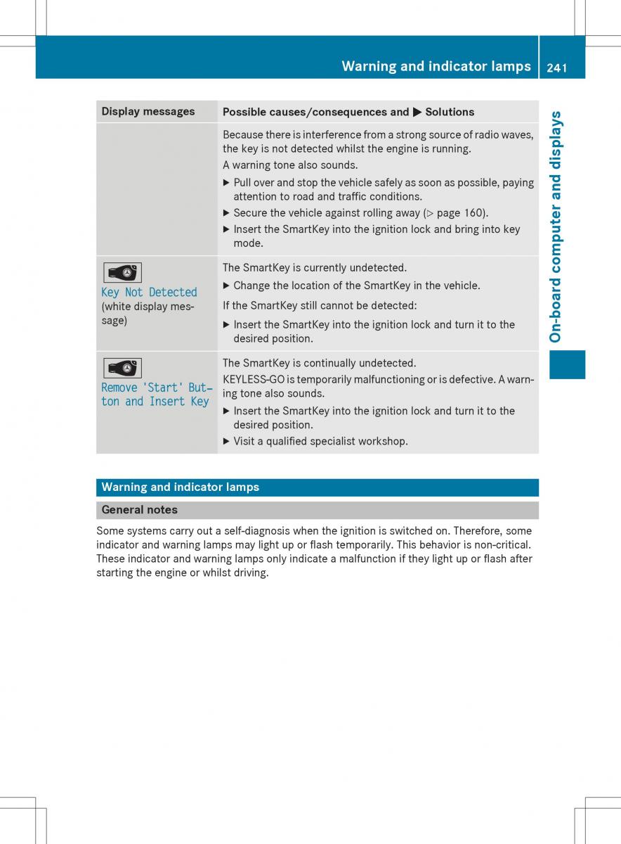 Mercedes Benz SLK R172 owners manual / page 243