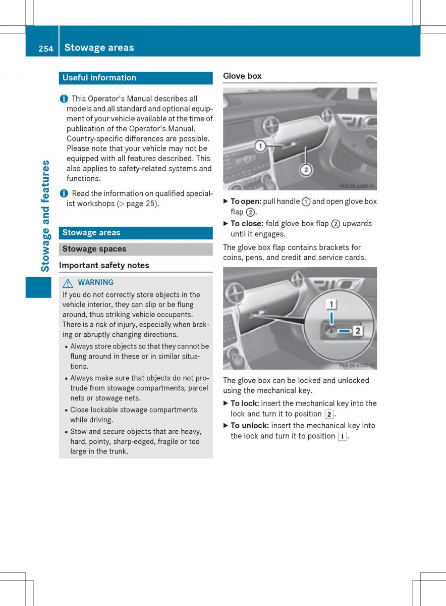 Mercedes Benz SLK R172 owners manual / page 256