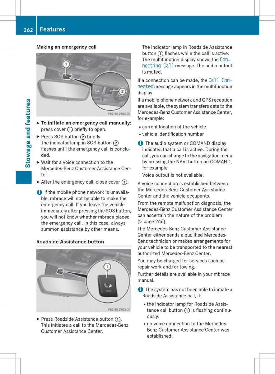 Mercedes Benz SLK R172 owners manual / page 264