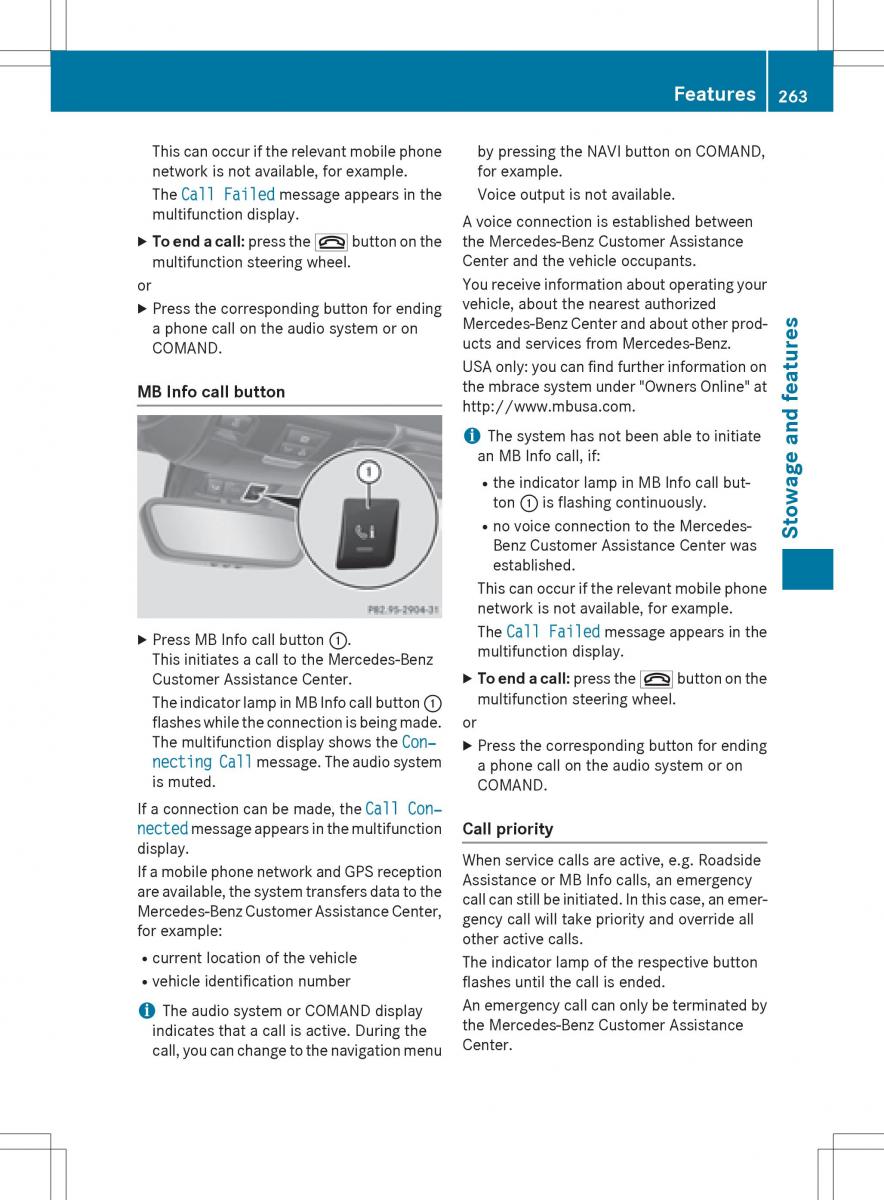 Mercedes Benz SLK R172 owners manual / page 265