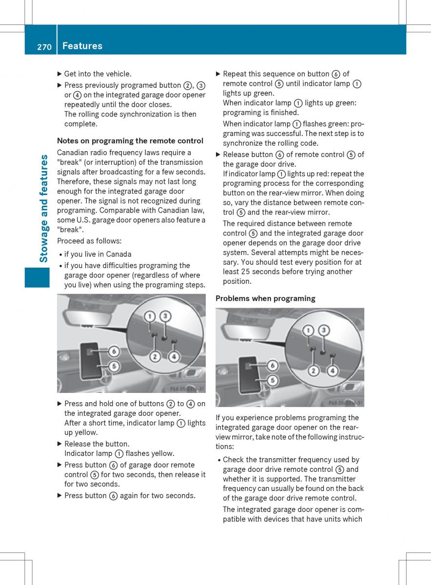 Mercedes Benz SLK R172 owners manual / page 272