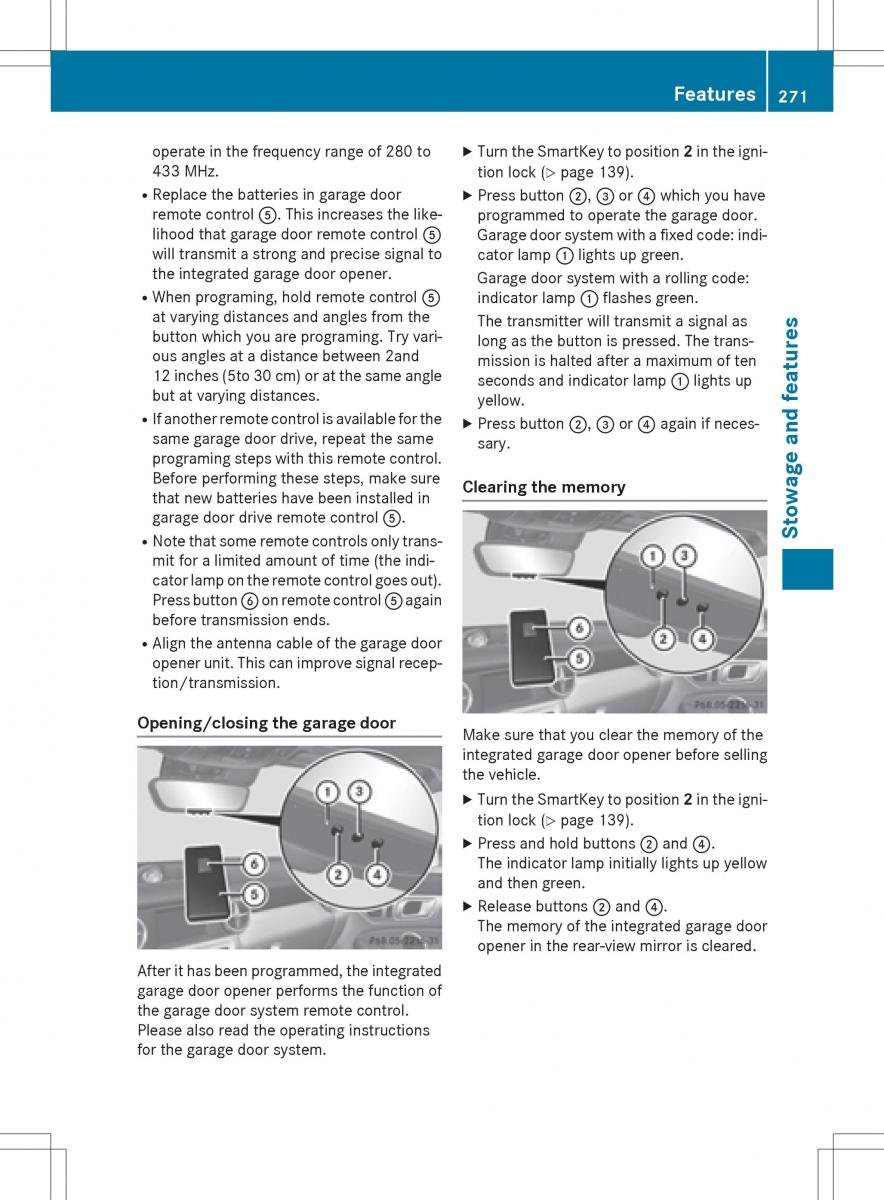 Mercedes Benz SLK R172 owners manual / page 273