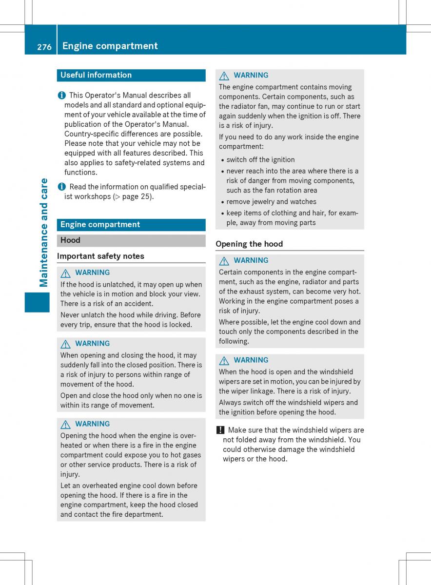 Mercedes Benz SLK R172 owners manual / page 278