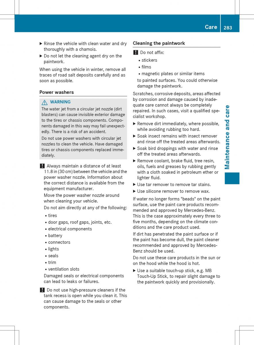 Mercedes Benz SLK R172 owners manual / page 285