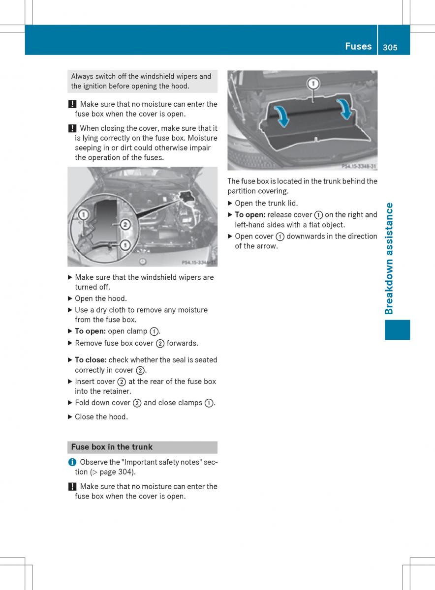 Mercedes Benz SLK R172 owners manual / page 307