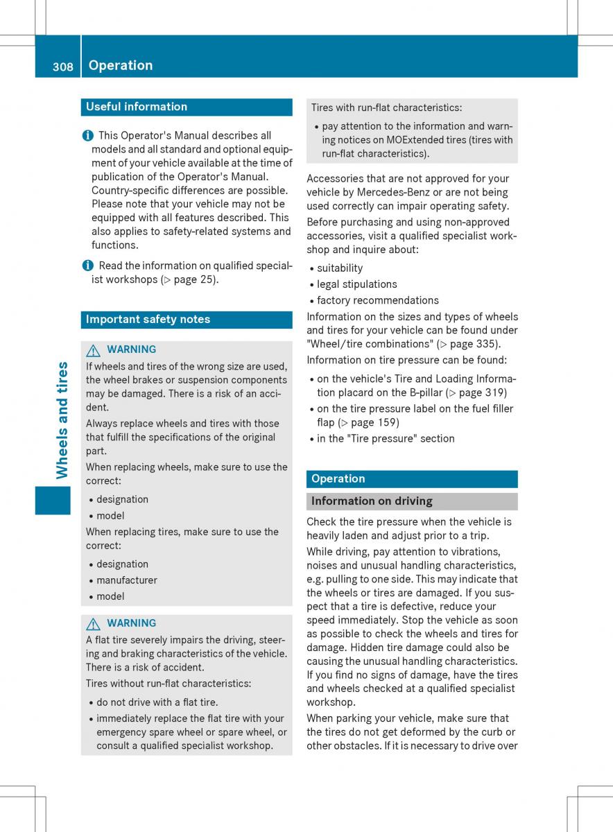 Mercedes Benz SLK R172 owners manual / page 310