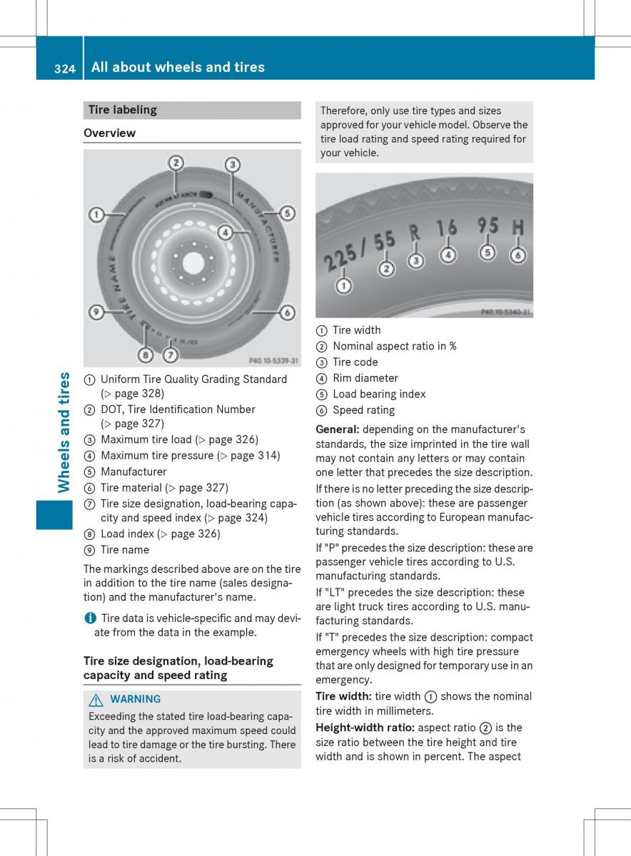 Mercedes Benz SLK R172 owners manual / page 326