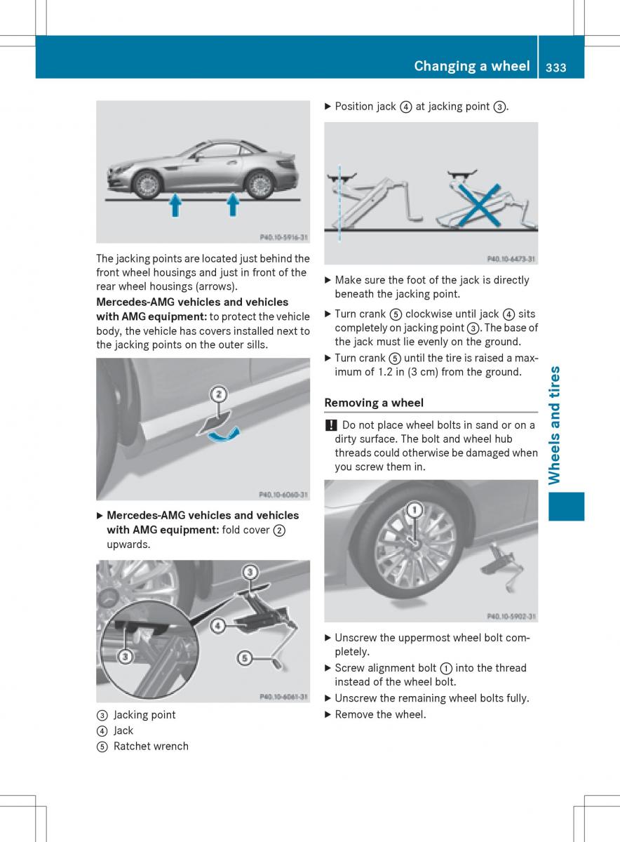 Mercedes Benz SLK R172 owners manual / page 335