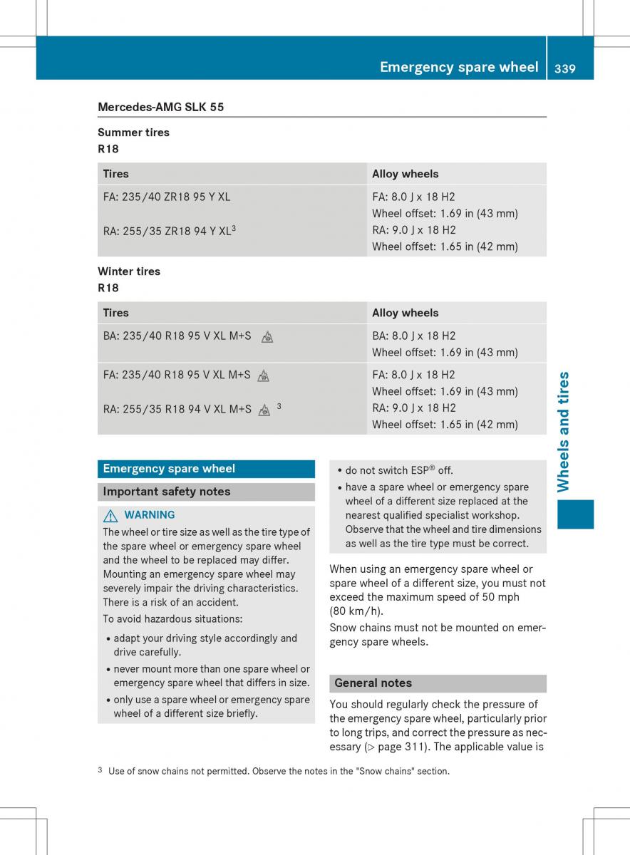 Mercedes Benz SLK R172 owners manual / page 341