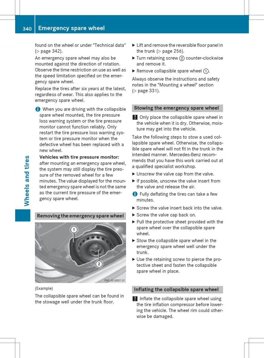 Mercedes Benz SLK R172 owners manual / page 342