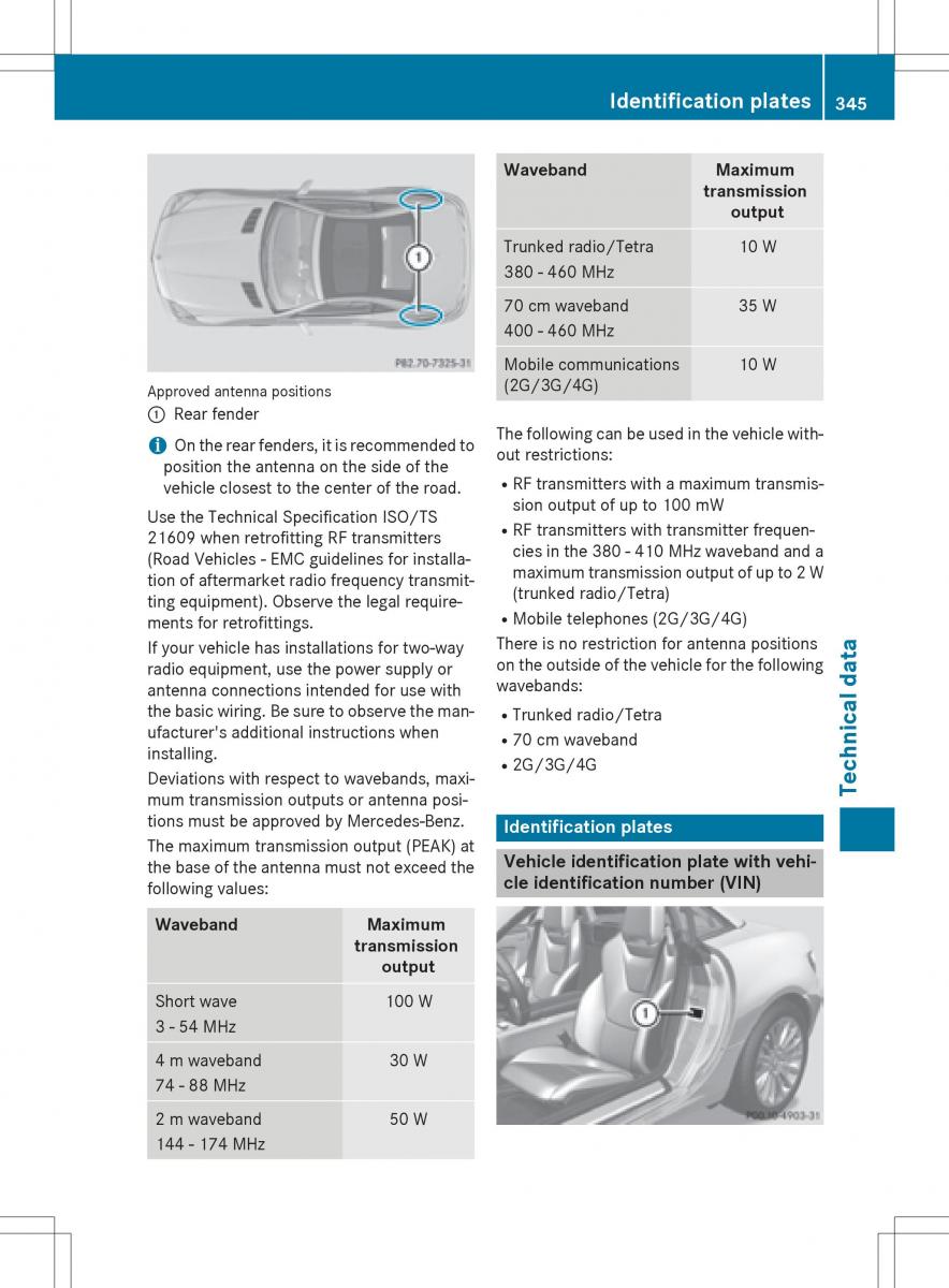 Mercedes Benz SLK R172 owners manual / page 347