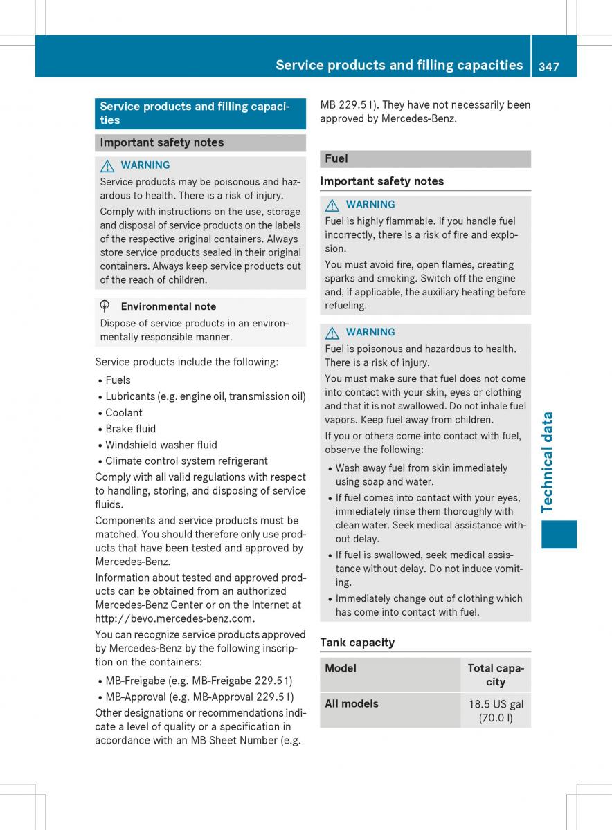 Mercedes Benz SLK R172 owners manual / page 349