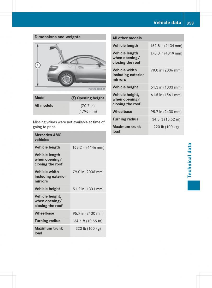 Mercedes Benz SLK R172 owners manual / page 355