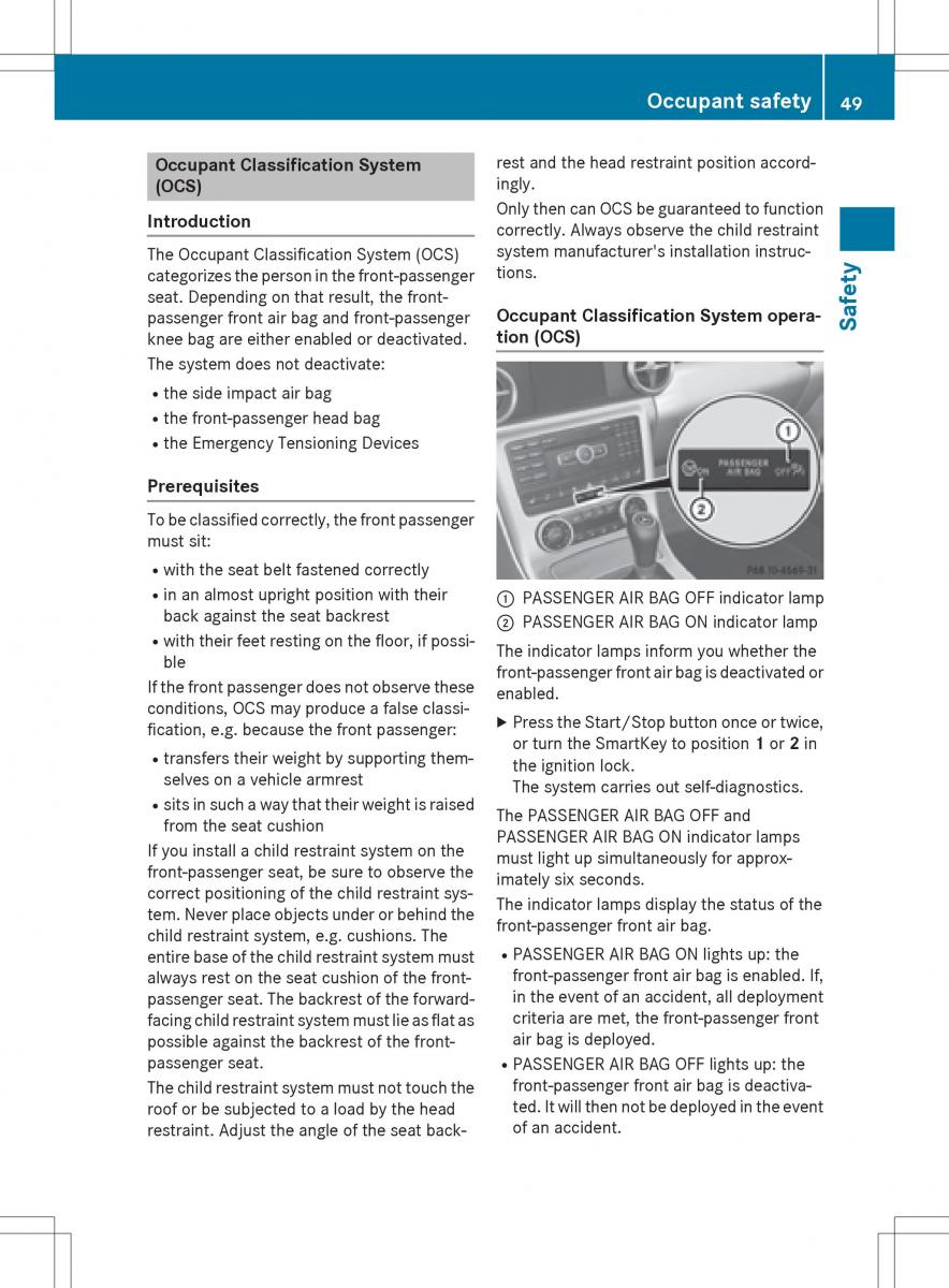 Mercedes Benz SLK R172 owners manual / page 51