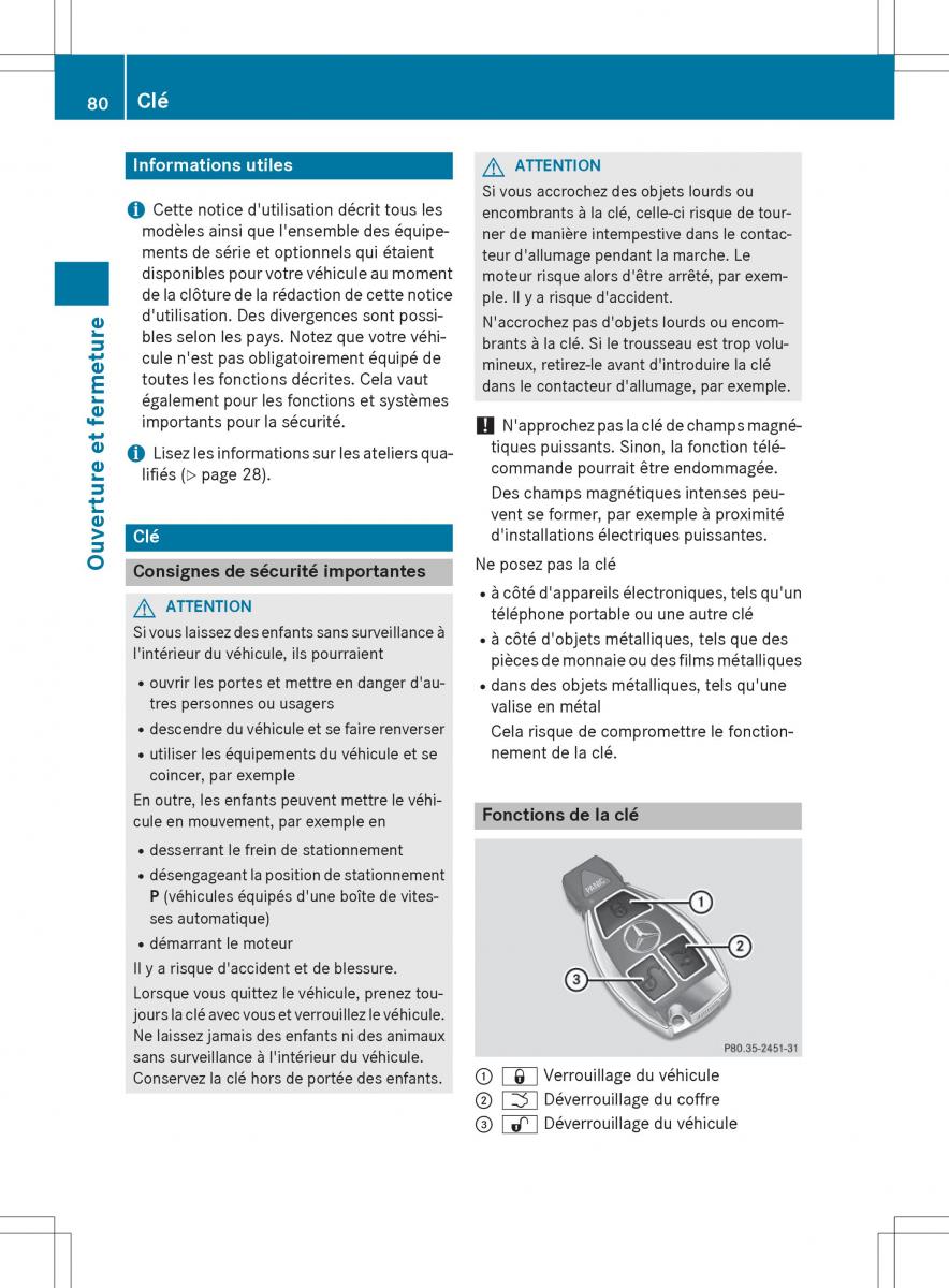 Mercedes Benz SLK R172 manuel du proprietaire / page 82