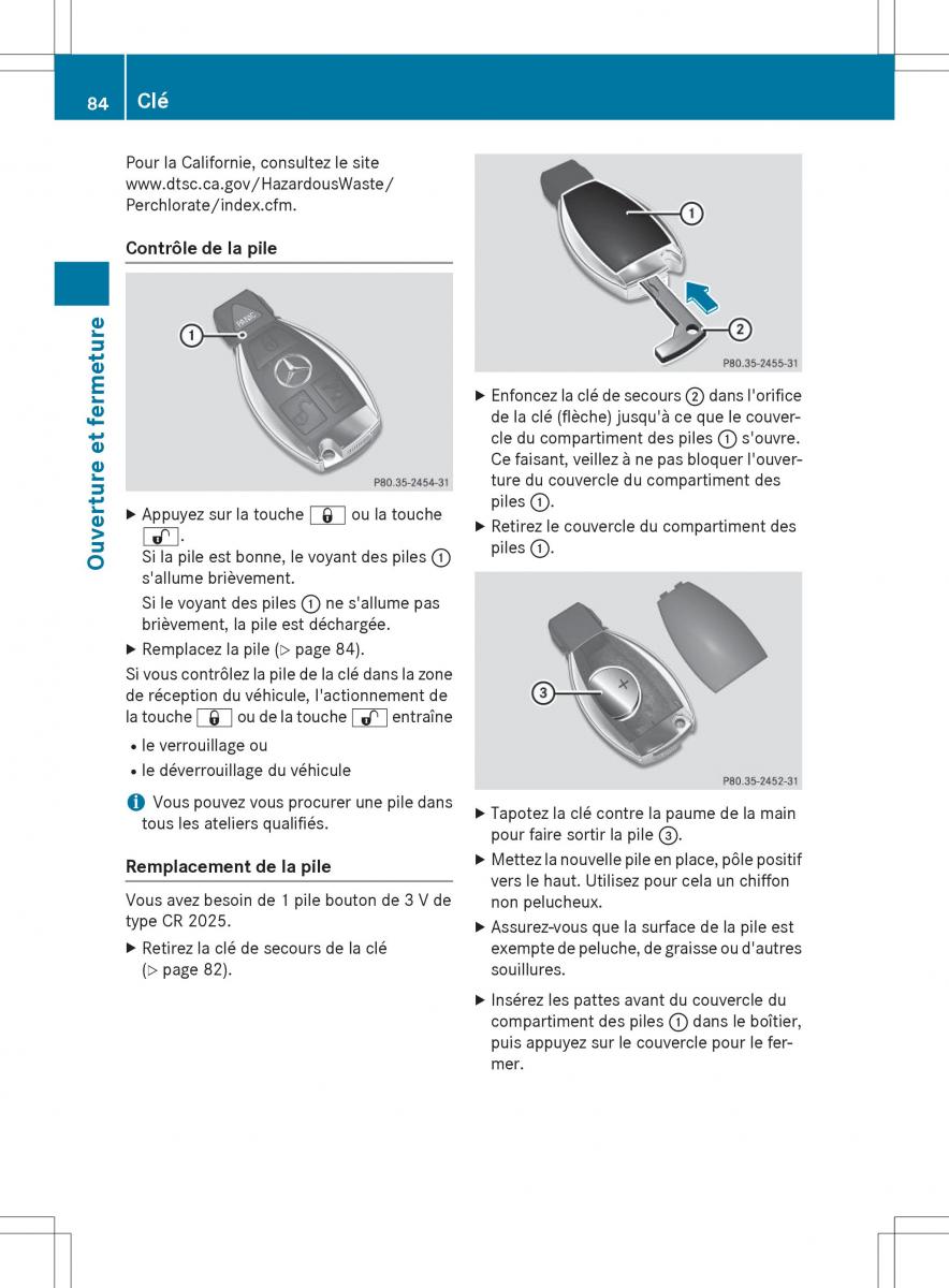 Mercedes Benz SLK R172 manuel du proprietaire / page 86