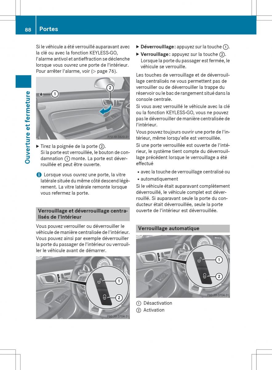 Mercedes Benz SLK R172 manuel du proprietaire / page 90