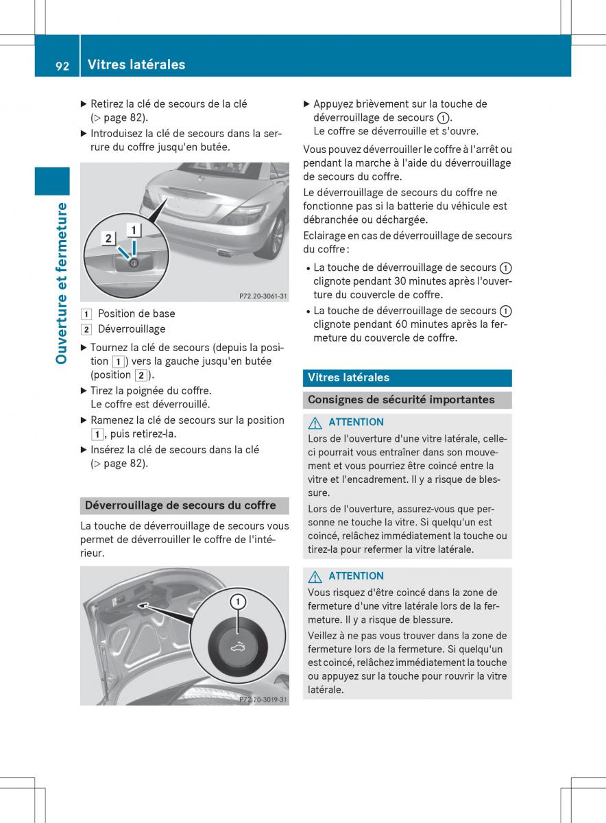 Mercedes Benz SLK R172 manuel du proprietaire / page 94