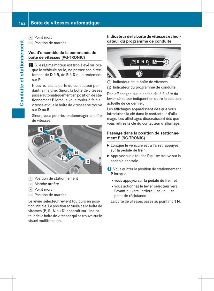 Mercedes Benz SLK R172 manuel du proprietaire / page 164