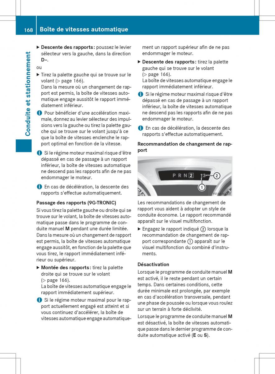 Mercedes Benz SLK R172 manuel du proprietaire / page 170