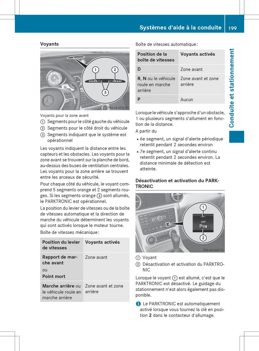 Mercedes Benz SLK R172 manuel du proprietaire / page 201