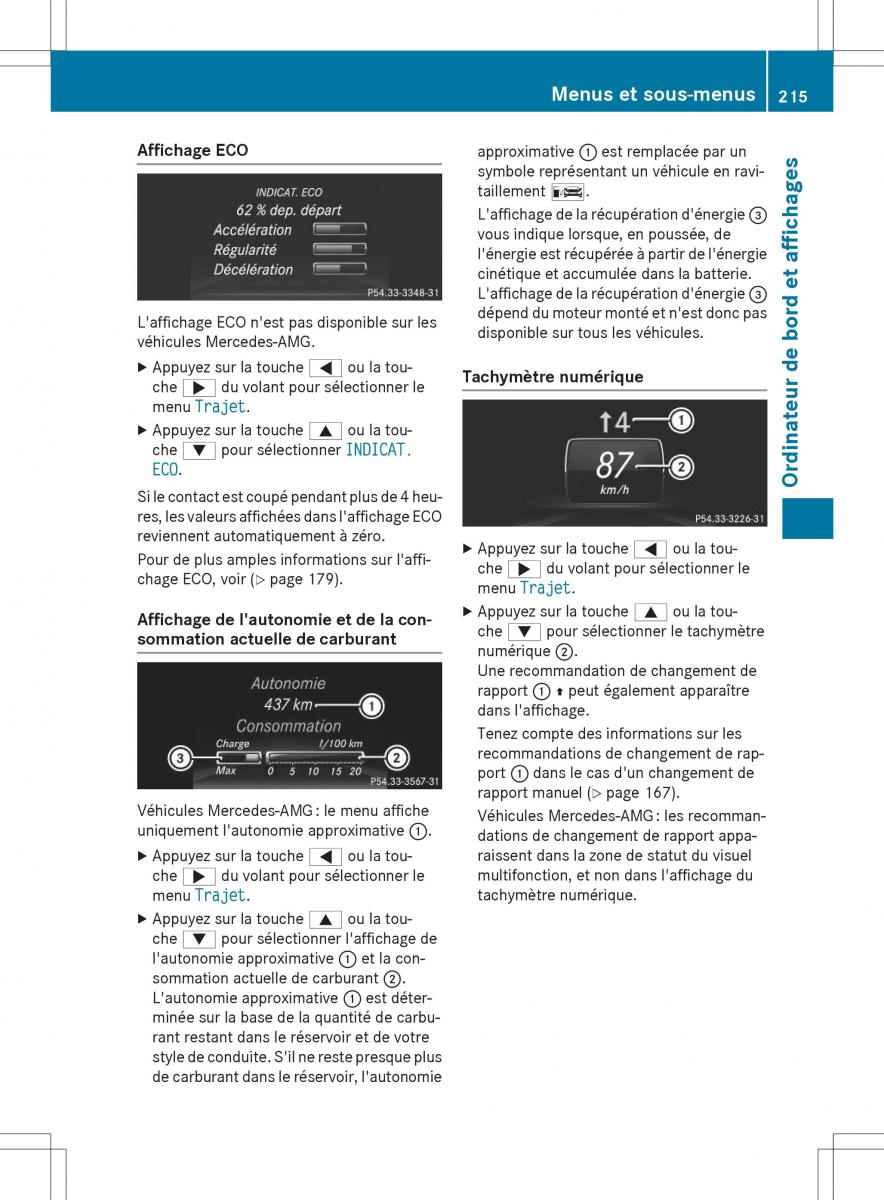 Mercedes Benz SLK R172 manuel du proprietaire / page 217