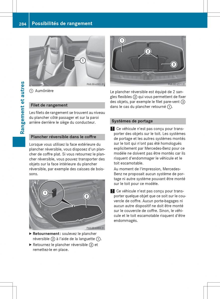 Mercedes Benz SLK R172 manuel du proprietaire / page 286