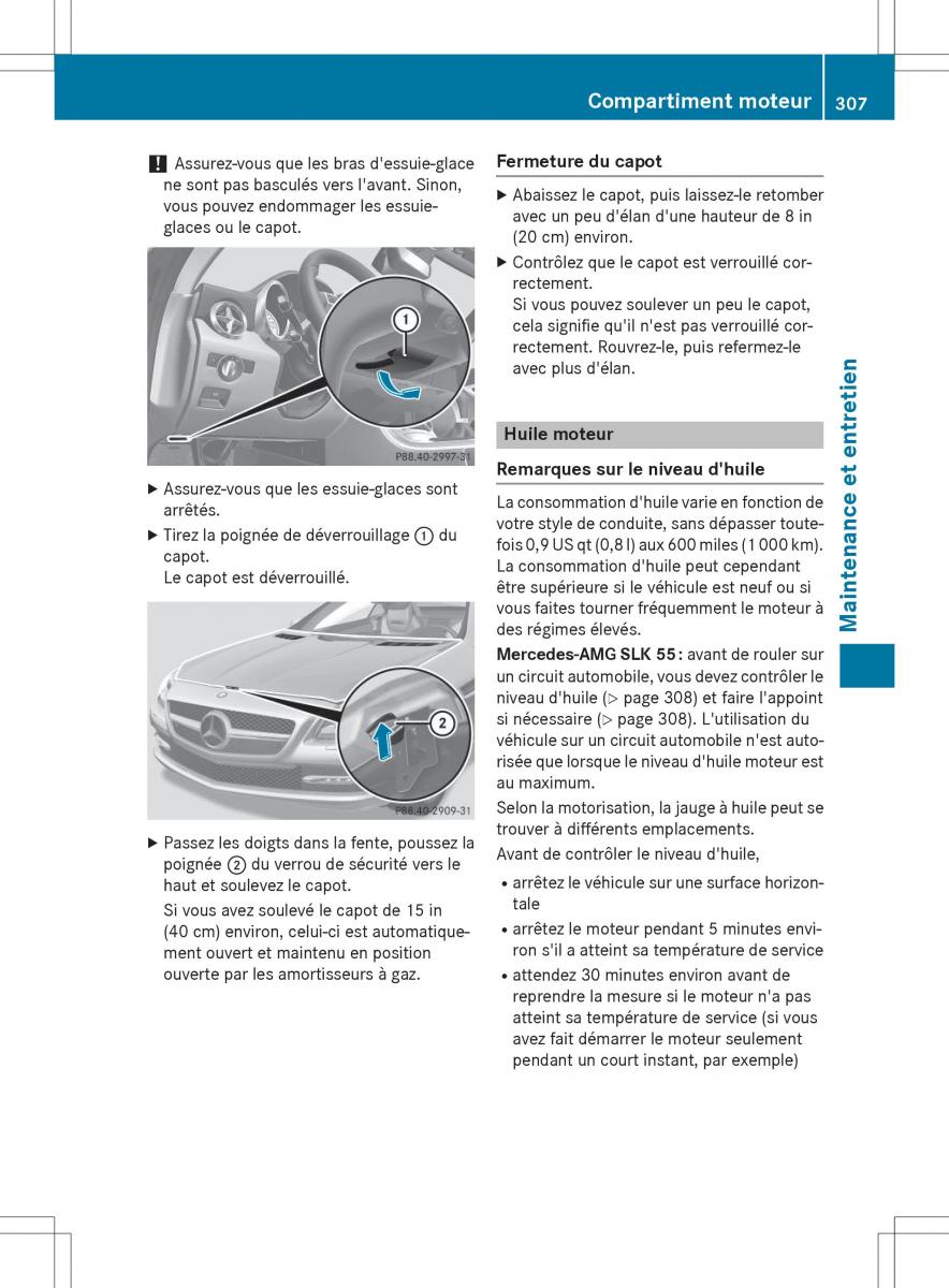 Mercedes Benz SLK R172 manuel du proprietaire / page 309